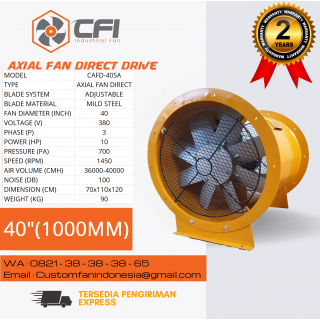 AFD Axial Fan Direct Drive 40" (10HP/3PHASE/1450RPM) Steel Adjustable